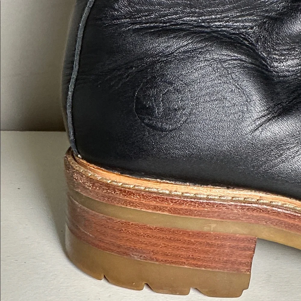 Buffalino Dakota Black Leather vintage heavyweight Men's Boots